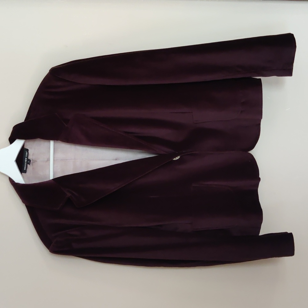 Briggs New York dark brown velvet blazer XL